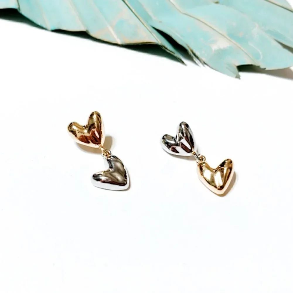 Heart drop earrings  S159